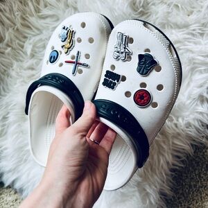 Disneyland Starwars CricsWhite and Black Clogs